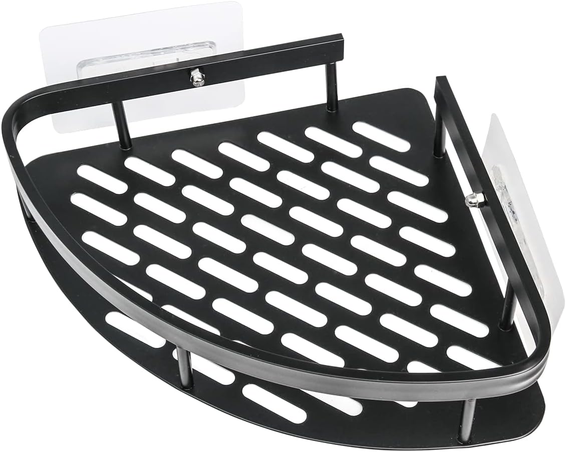 Kit 2 Prateleira Para Banheiro de Canto Porta Shampoo Sabonete Nicho Organizador Cozinha Lavanderia Aluminio Resistente Estilo Industrial Clean