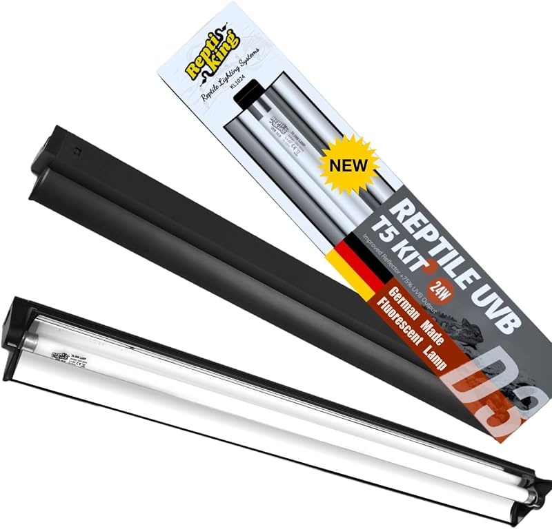Luminária UVB T5 10.0 para Terrário com Lâmpada Fluorescente 24 W ReptiKing KL1008-2025