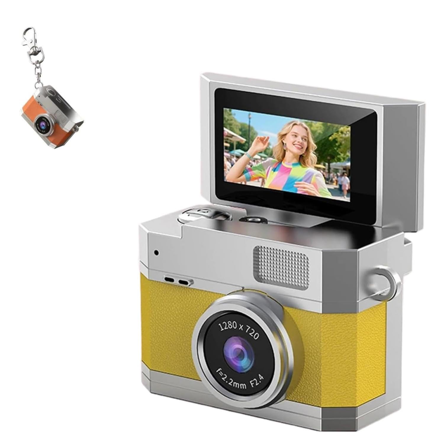 Thumb-Sized Flip Screen Mini Camera, Mini Keychain Digital Cameras, 180°Flip Screen, Video Mode, Multi-Style Beauty Filters-image-19