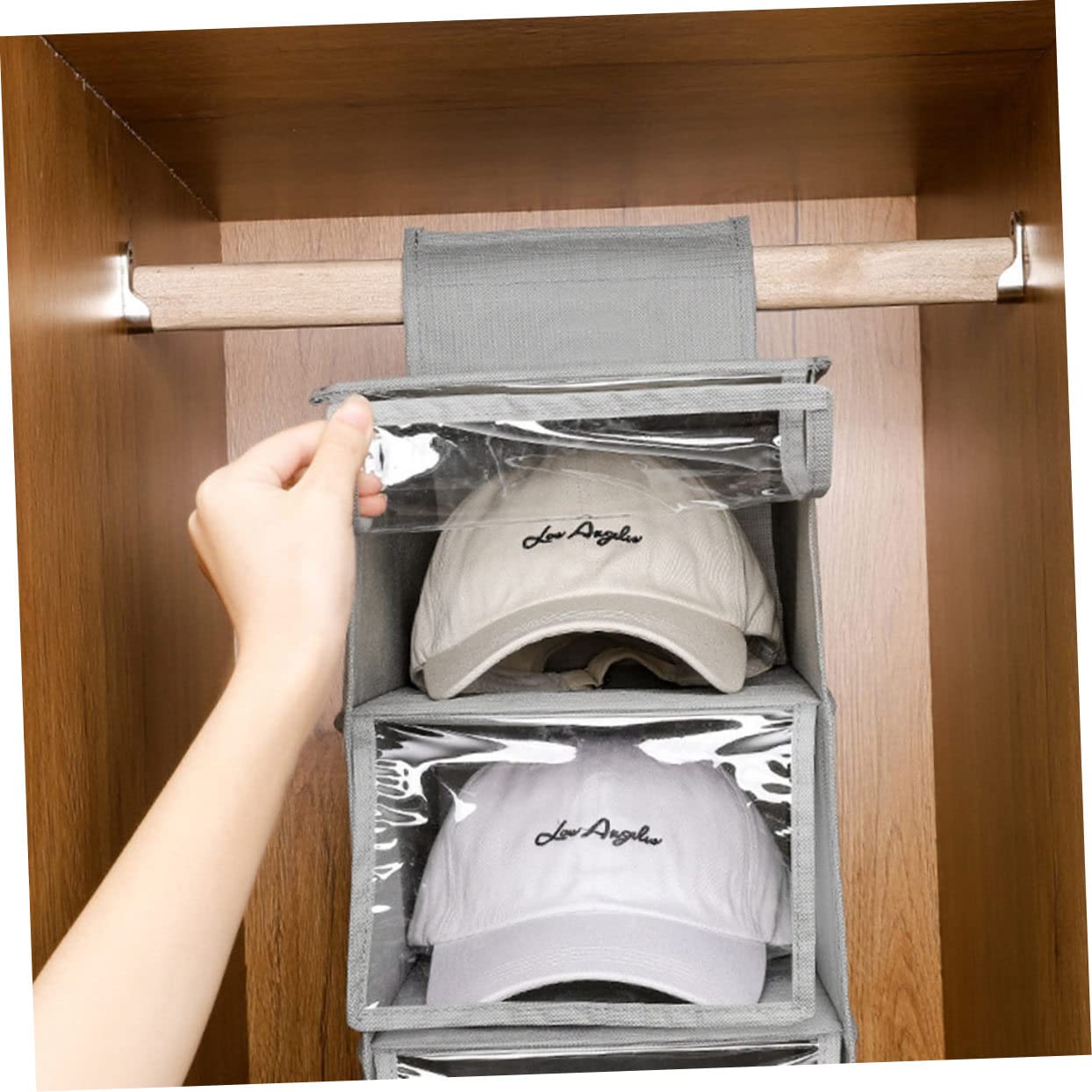 ABOOFAN 1 Borsa Organizer in Tessuto Non Tessuto Da Appendere A 10 Strati Per Riporre Gli Grigia Per Dormitori E Spazi Limitati