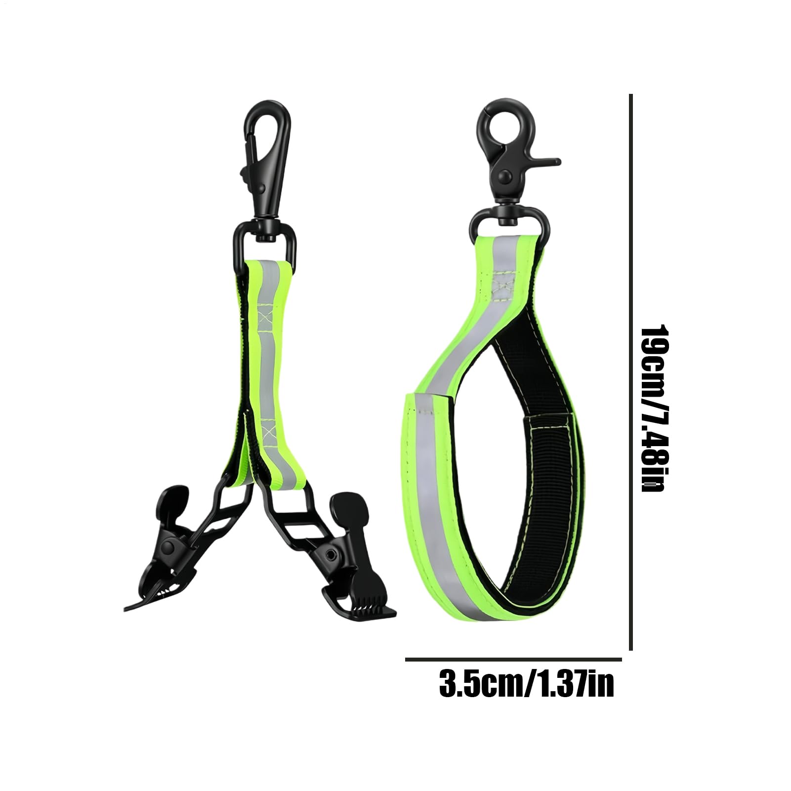 Sangle à gants – Ceinture de rangement en 2 parties avec garniture réfléchissante et crochet rotatif | Ceinture de gants de sécurité pour pompiers, sauveteurs et aides d'urgence pour soutenir la