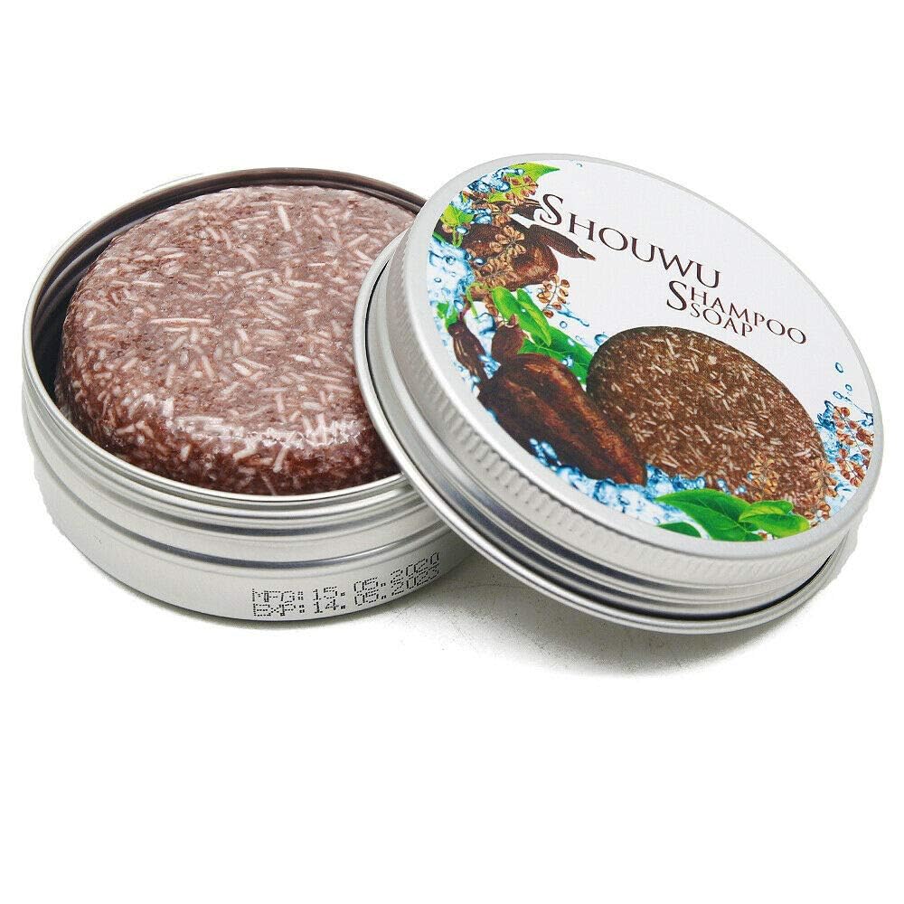 SYLVERA Hair Darkening Shampoo Bar – Polygonum Multiflorum Herbal Shampoo – Repairs Dry & Damaged Hair, Prevents Hair Loss, Promotes Hair Growth – Natural Anti-Gray Hair Soap – Suitable for Men & Women – 100g (2)-image-23