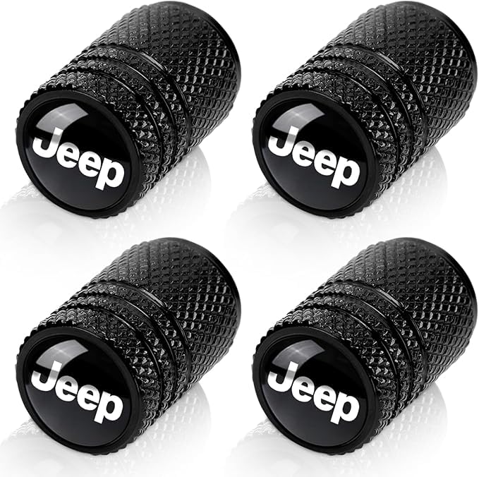 Tire Valve Stem Cap Cover for Jeep Grand Cherokee Wrangler Compass Renegade Patriot Grand Comander...
