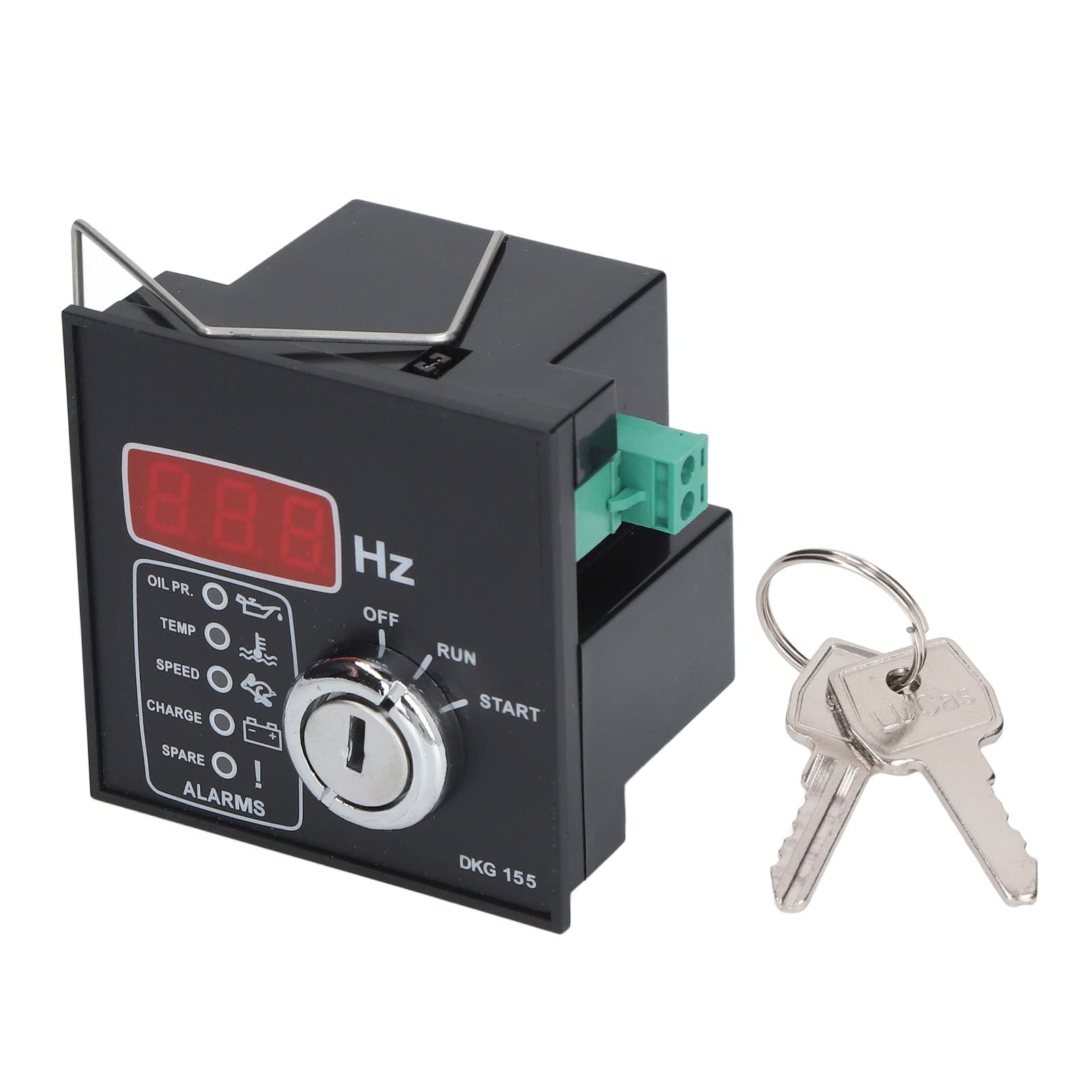 Automatyczny moduł sterujący generatorem, do benzyny i generatorów, ze zintegrowanymi alarmami, 9-33 V DC 15-300 V AC 50-60 Hz, montaż na panelu przednim do urządzeń morskich