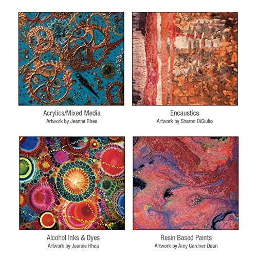 Da Vinci Pro Liquid Art Canvas Multi-Media Panels For High Flow Fluid Acrylics, Glazing Liquids, Pouring Mediums, Encaustics, Resin Paints, And Alcohol-Based Ink - [3/4" Deep, 11X14" Panel] #TOP2