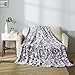 All American Collection Super Soft Ultra Comfort Plush Microfiber Solid Throw Blanket for Couch Home Bedroom Living Room (King, Beverly White/Lavander)