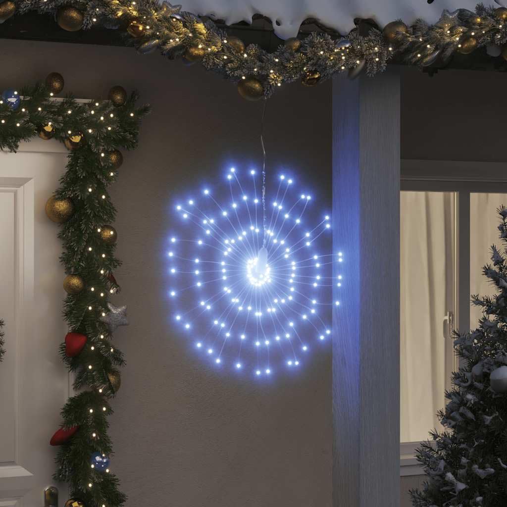 Luci Galassia con Telecomando Timer IP44 Impermeabile per Esterni e Interni, 35 Fili 140 LED Bianco Freddo, 8 Effetti Luminosi, 4 Luci Natalizie con Telecomando, Decorazioni
