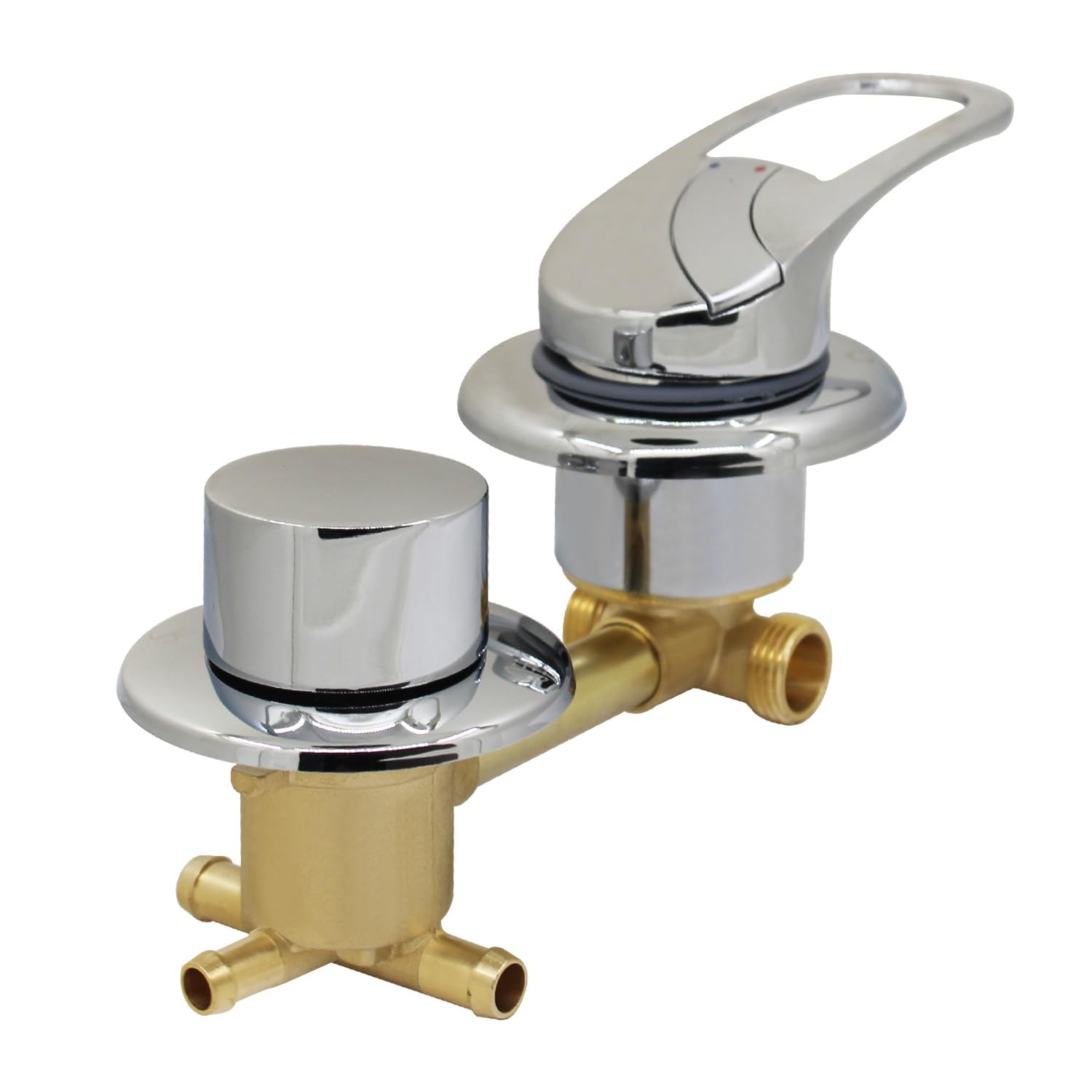 Miscelatore doccia incasso con deviatore per cabina doccia valvola 2 3 4 5 vie deviatrice in ottone cromato a parete per bagno rubinetto monocomando da muro cartuccia acqua manuale per wc (3 vie 10cm)
