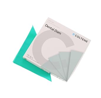 Coltene CO-H09105 Hygenic Non-Latex Dental Dam, Medium, 6"X6 ", Shape, Green