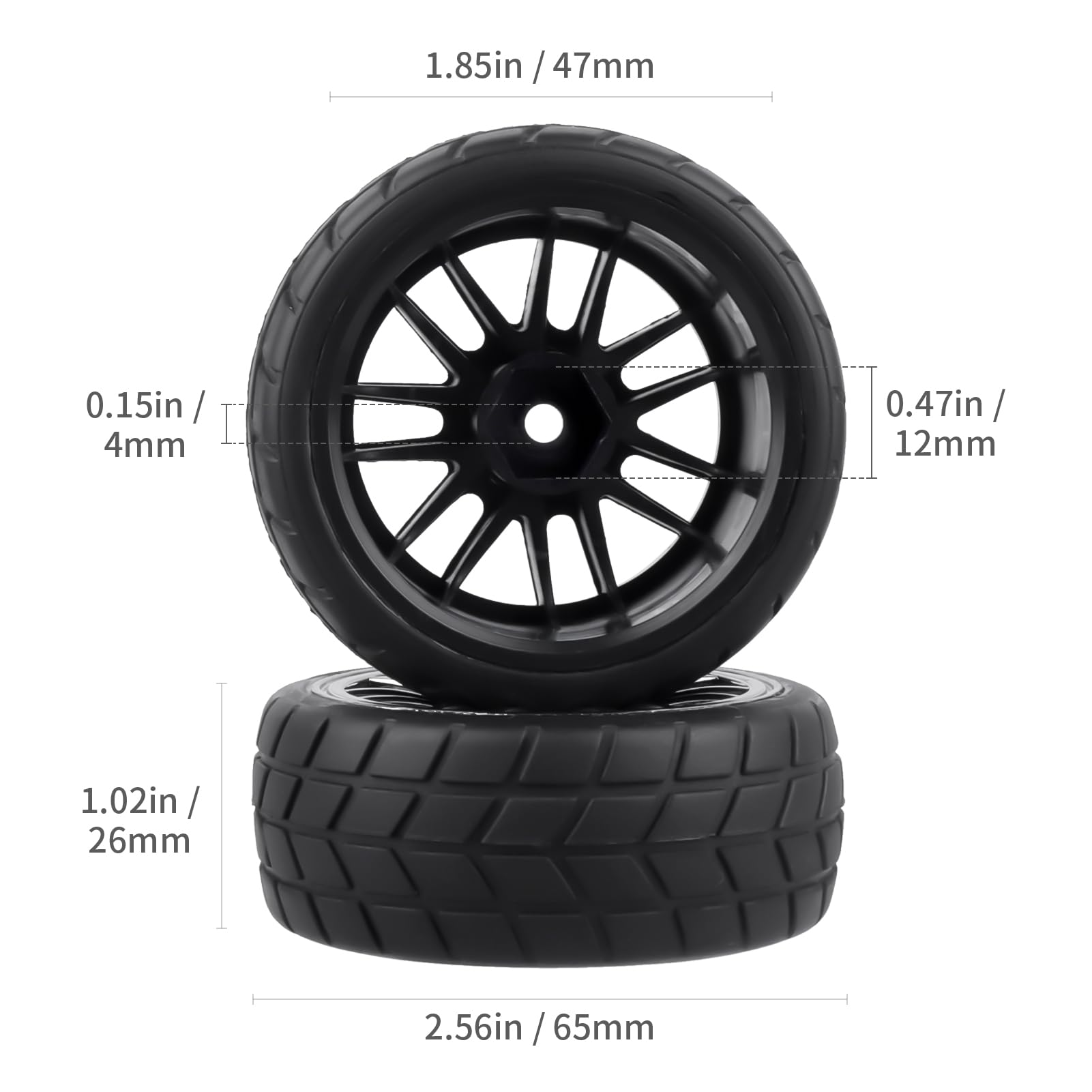 Amazon.com: CrazyHobby PreGlued On Road Tires and Wheels