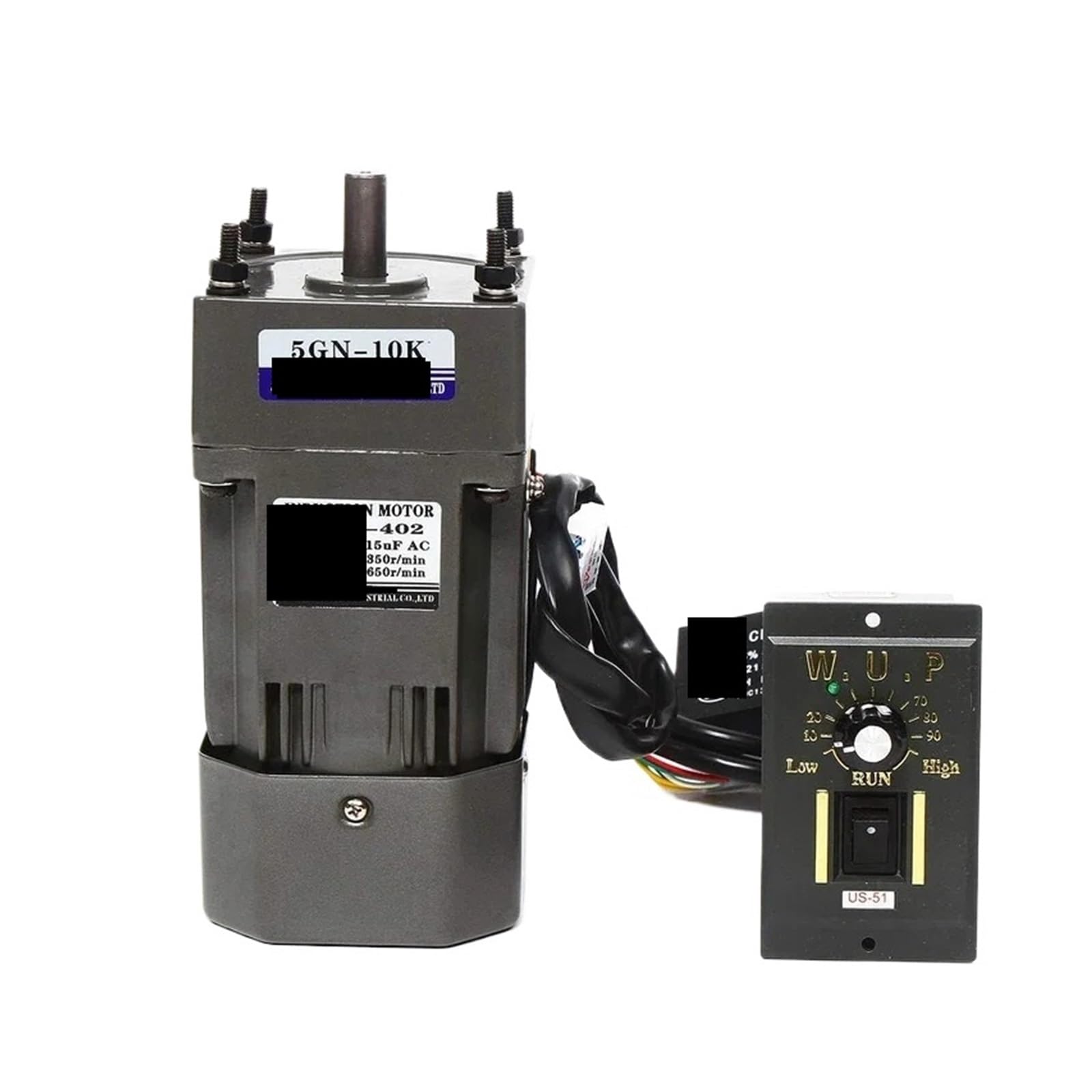 Silnik synchroniczny silnik z przekładnią AC 220 V/110 V 60 W jednofazowy silnik z przekładnią i regulowany regulator prędkości 5RK60GN-CF i regulator 5GN Combo (220V 10K (0-125RPM))