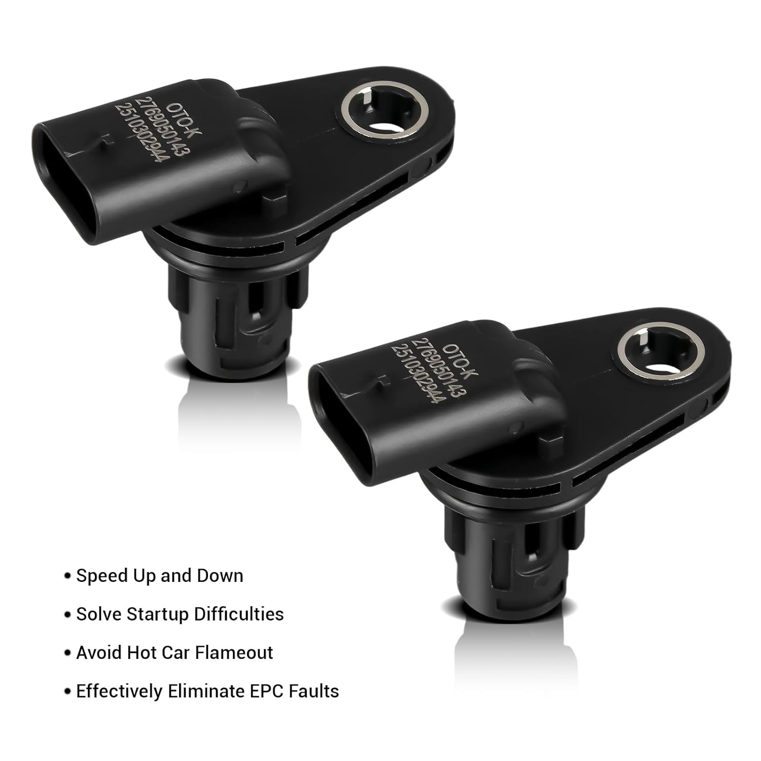 OTO-K Camshaft Position Sensor Compatible with Mercedes-Benz C300 C350 E350 E400 E550 GL450 GL550 GLK350 GLS550 ML350 ML550 R350 S550 SL550 SLK350,Replace OE#PC973 PC1000 PC1063,CPS Sensor Set of 2