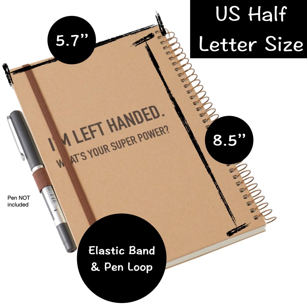 Urby Left Handed Notebooks College Ruled, 160 Pages 1 Subject, Hard Cover, Size 8.5" X 5.7" - Image 4