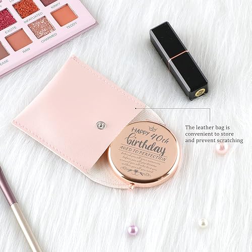 Miniatura 6 de 40th Birthday Gifts Women Rose Gold Compact Mirror Gifts for Women Birthday Unique 40th Birthday Gift Ideas for Wife Sister Daughter Friend Niece