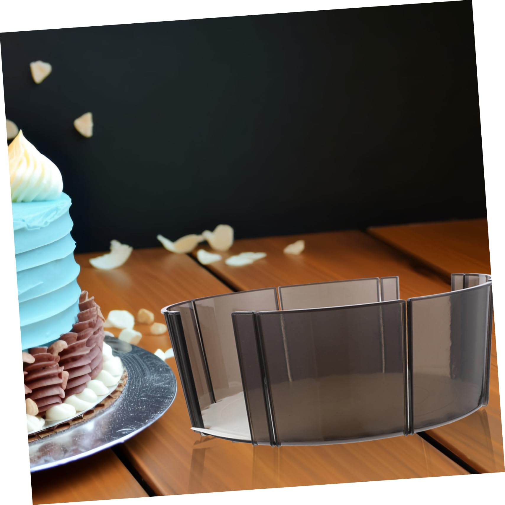 FUNOMOCYA Cake Cutting Tool Pie Cake Slicer Pie Cutter Kit Round Cake Slice Cake Server Marker Cake Slicer for Even Slices Pastry Baking Tool Cake Divider Baking Tool Cake Scraper Pan Abs