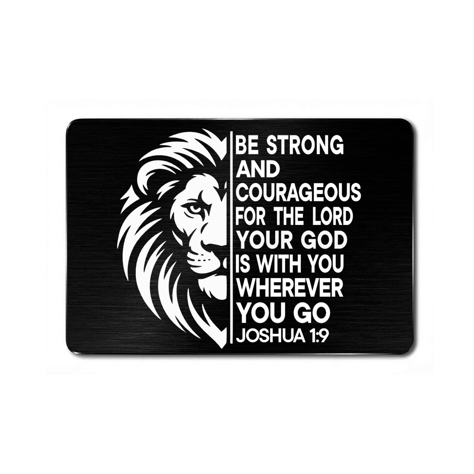 Hewonnn Joshua 1:9 Wallet Card - Be Strong and Courageous Bible Verse Card - Christian Faith Gift for Men Women