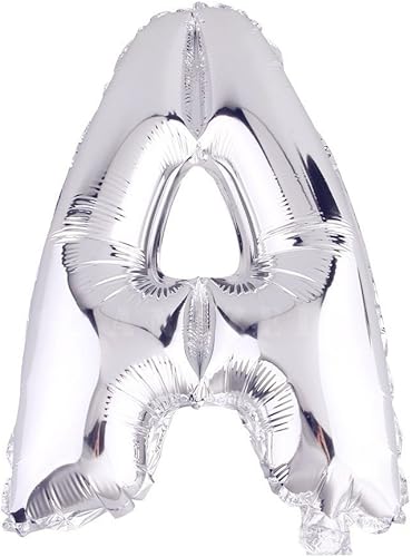 Miniatura 5 de Globos de papel aluminio plateado de 16 pulgadas, letras de la A a la Z, números del 0 al 9 para decoración de graduación, boda, fiesta de