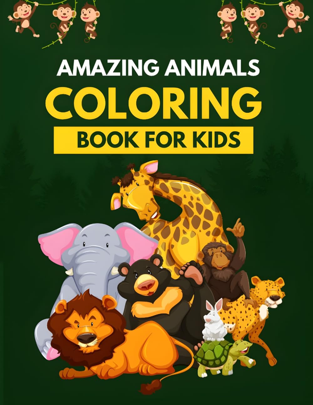 Amazing Animals Coloring Book for Kids: Fun and Easy Animal Coloring Pages for Boys and Girls Ages 5-10
