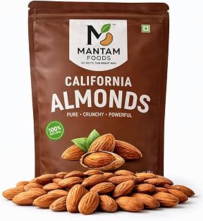 Mantam Foods California Almonds 250g | Natural Badam Nuts | Crunchy Fresh Dry Fruits Snack | High Protein Vitamin E Rich |... Price In India