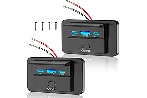 2-Pack RV USB Outlet with 3 Ports, 90W - Fast-Charging Panel for Vehicles