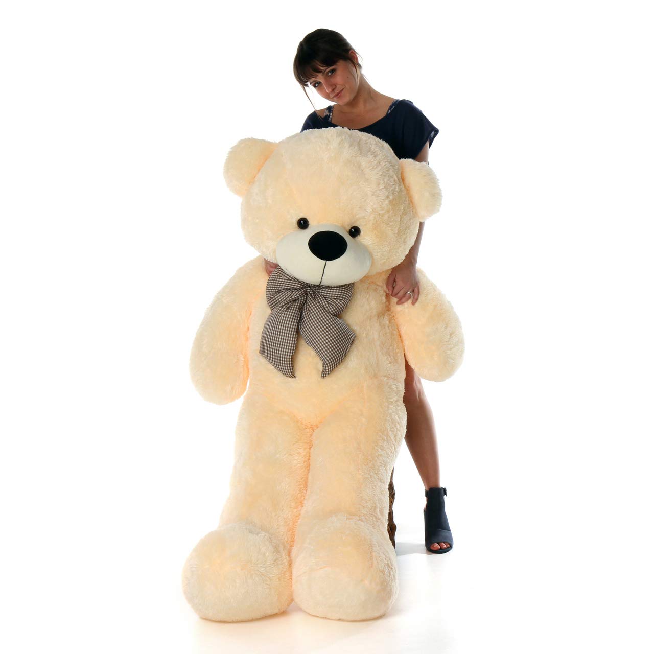 AK Toys Soft 3 Feet Teddy Bear with Neck Bow 91 cm (Cream) (B07WCBY35Q) Amazon Price History, Amazon Price Tracker
