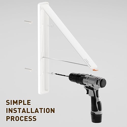 Miniatura 7 de Tendedero de ropa retráctil montado en la pared para lavandería, estante de secado de ropa plegable para interiores o exteriores, secadora de