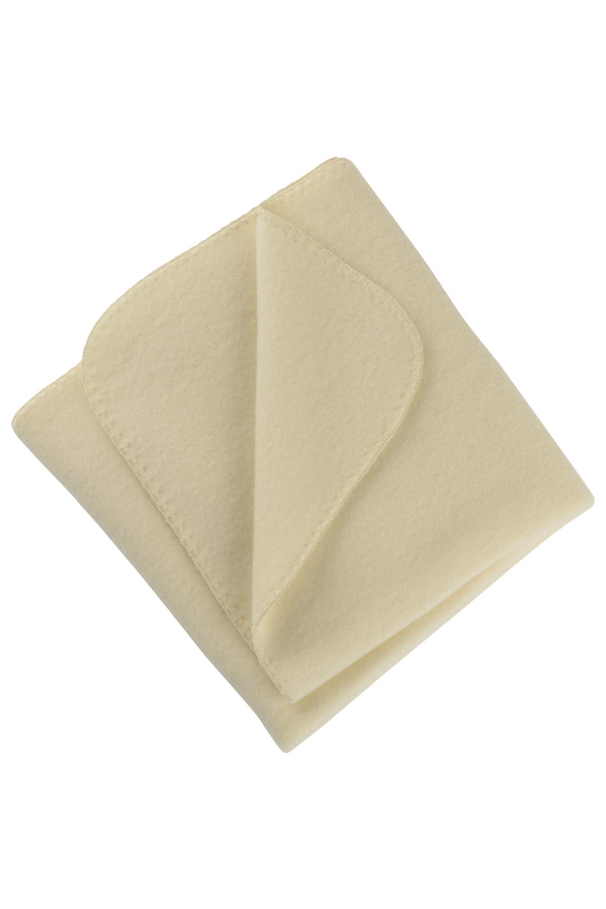 Engel Natur, baby fleece blanket with shell edge, 100% wool - Beige - One Size