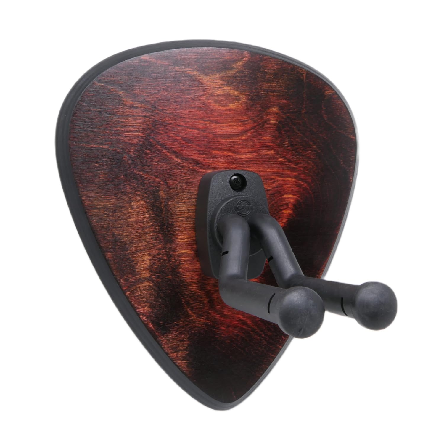 Gitarren Wandhalter aus Holz Wandhalterung - Rot Schwarz 23,5x23,5cm - Gitarrenhalter Modell DARK EDGE FOUR