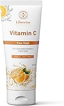 Likewise Vitamin C Face Wash For Glowing Skin | Tan Removal Face Wash For Dry, Oily, Acne Prone & Combination Skin | Women & Men | 100ml