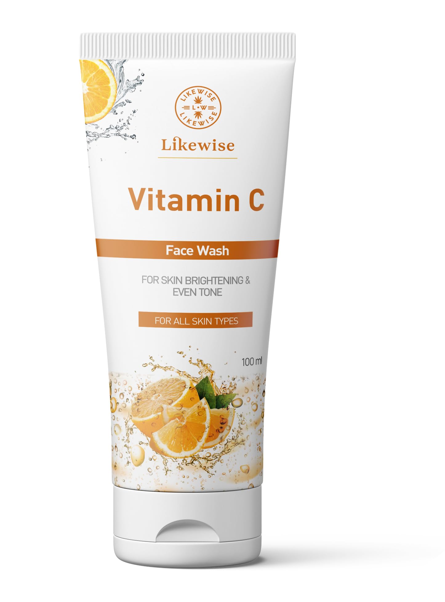 Likewise Vitamin C Face Wash For Glowing Skin | Tan Removal Face Wash For Dry, Oily, Acne Prone & Combination Skin | Women & Men | 100ml