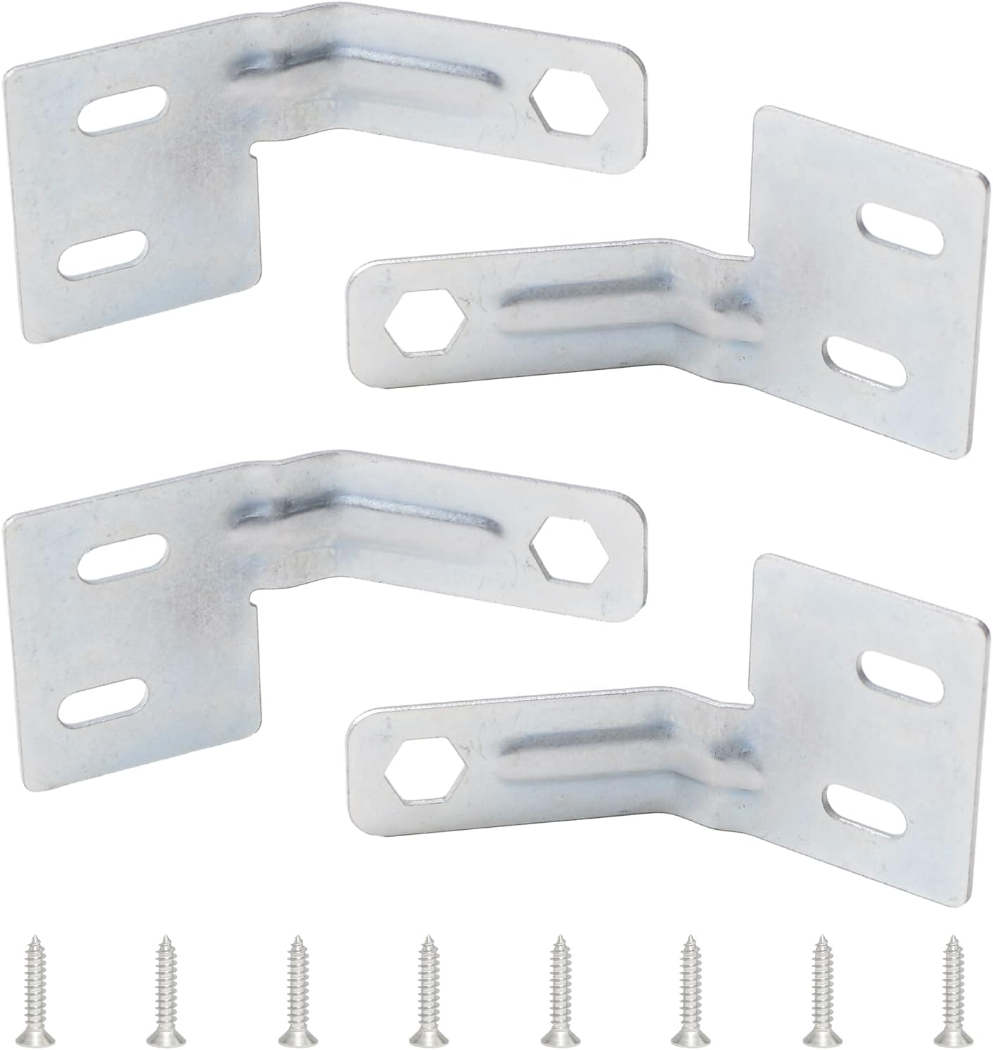 UFURMATEBi Fold Door Hardware, 4 Pcs Carbon Steel Bi-Fold Door Surface Aligner Bifold Closet Door Hardware Repair Parts for Folding Closet Doors