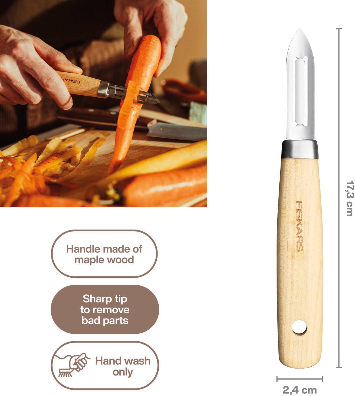 Fiskars Folken hámozó részletes nézet