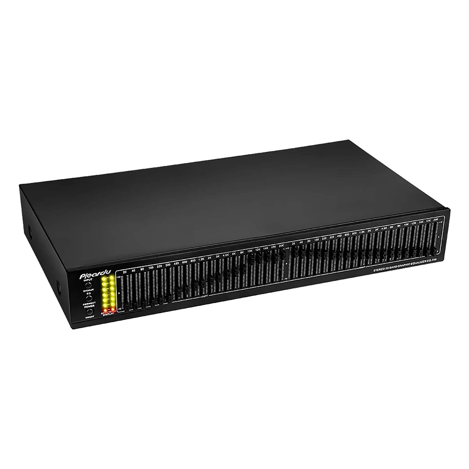 EQ-799 Ecualizador Estéreo Doble De 20 Segmentos, Preamplificador EQ Tono Agudos Medios Graves Ecualizador De 40 Vías Mezclador Equilibrado