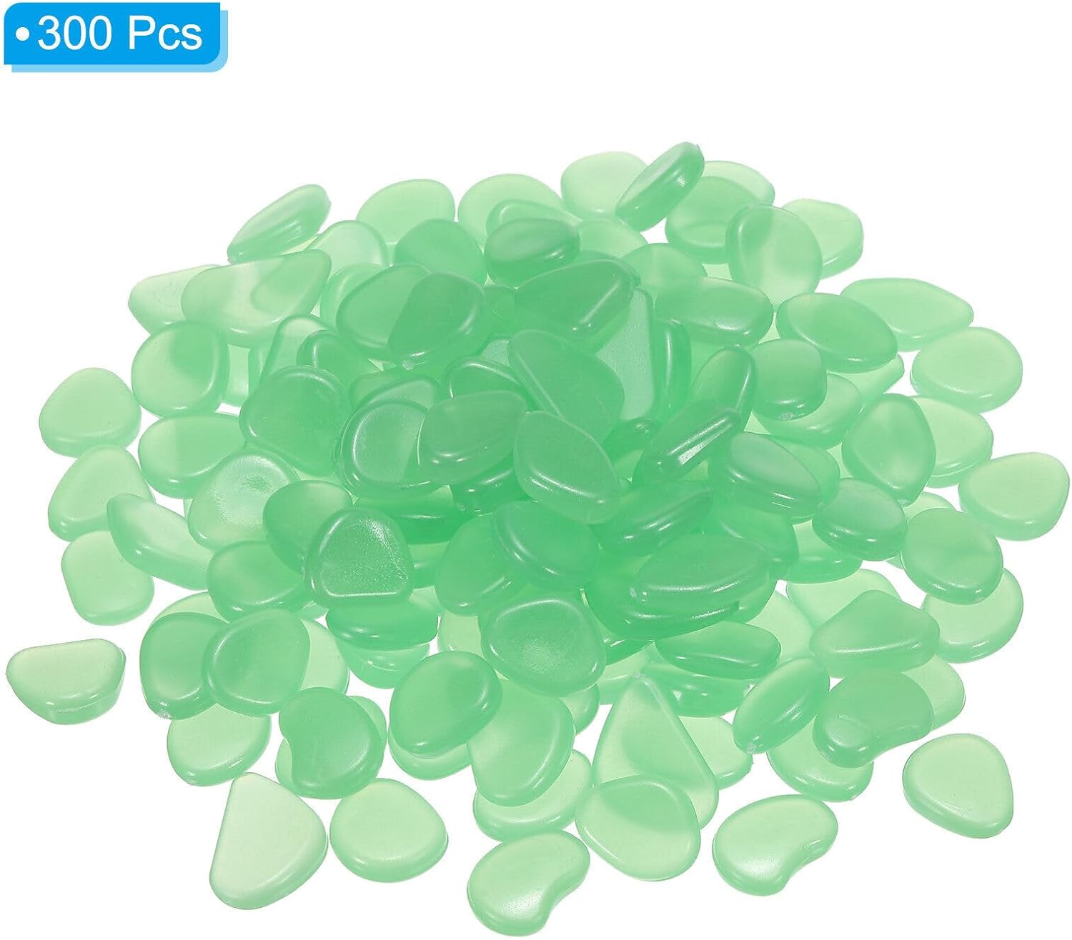 Home and Garden Parts 300pcs Glow Rocks 20-30mm Decoration Pebbles Luminous Stones Decor Green #CN/251024/05820
