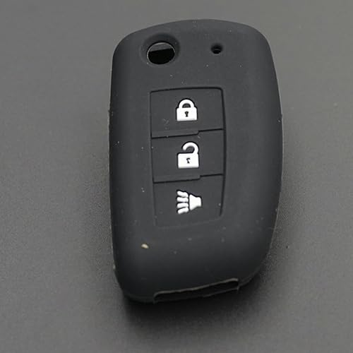 Miniatura 2 de Funda de llave de coche para Nissan Qashqai X-Trail, funda de goma para llave de coche Flip Remote Key Shell 3Buttons