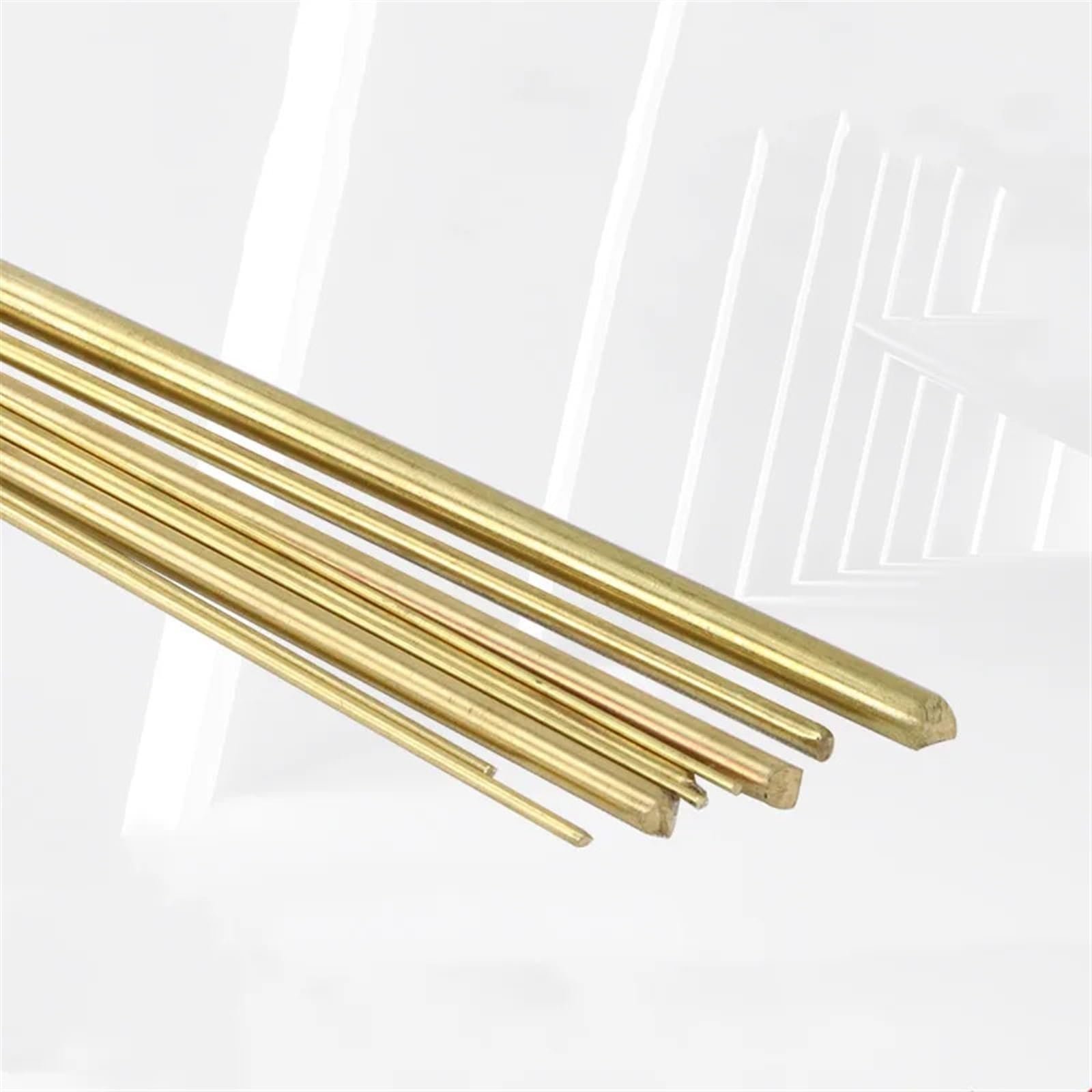 Rundstab aus Messing, hart, unbiegsam, solides reines Kupfer, handgefertigt, DIY-Werkzeug, Metallstäbe, Länge 500 mm, Durchmesser 0,8/1/2/3/4/5/6/7/8/9/10 mm (Color : 2pcs, Size : 7x500mm)