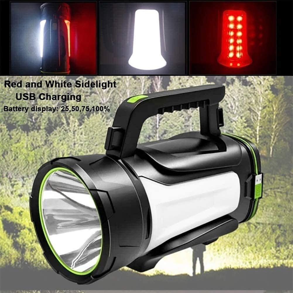 DIRIGIÓ Linterna USB Linternas Recargables de Alta luz Lumina súper Brillante Linterna táctica con USB Cable, antorcha Impermeable Adecuado for Senderismo, Camping