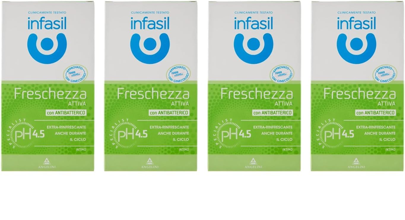 4 detergenti Intimo Freschezza Attiva, detergente intimo fresco attivo 200 ml