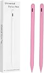 2 Pieces Stylus Pen for iOS/Android/Windows Stylists Pen for Samsung Galaxy Tab A9/A8/A7 Tablet Pens with Dual Touch Screen Stylus Pencil (Pink)
