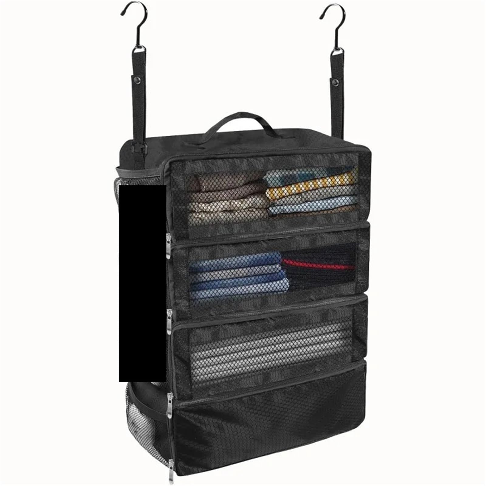 Hanging Travel Organiser Suitcase Organizer Travel Luggage Hanging Shelve Packing Cube Closet Collapsible Storage Bags(Color 1)