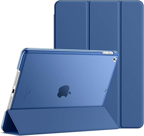 JETech Funda para iPad de 10.2 pulgadas (modelo 202120202019, 987 generación), funda de encendido y apagado automático (azul marino)