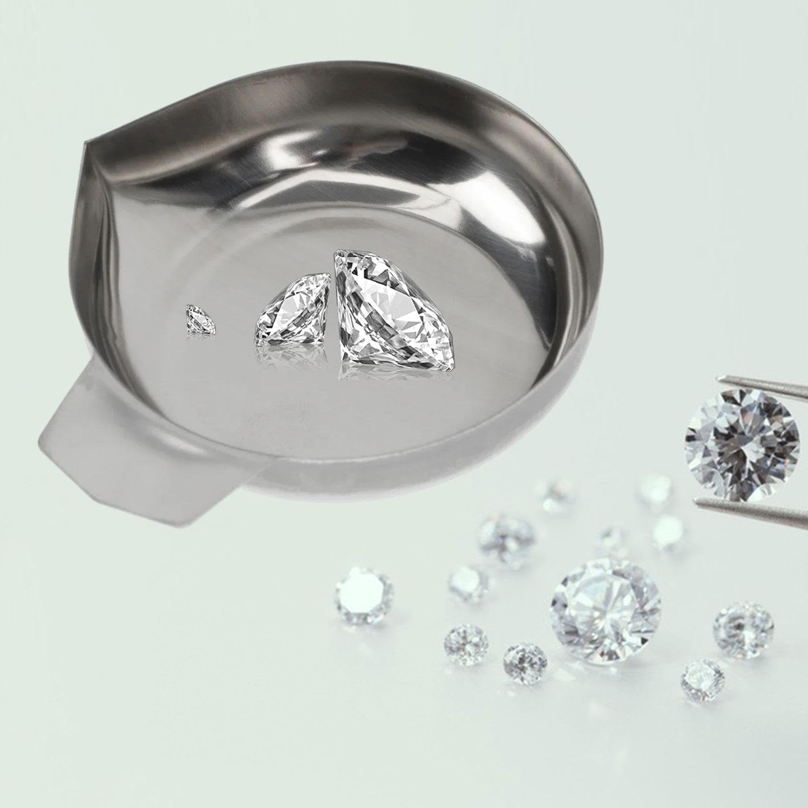 Vassoi Per Pesatura Di Precisione - Set Da 5 In Plastica PP, Diametri 4-8 Cm, Per Gioielli E Bilance Elettroniche - Foto 2