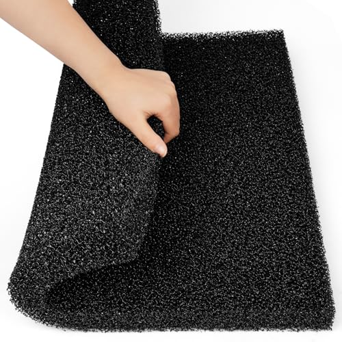 APXEL Aquarium-Filterschwamm-Pad, Filtermatte Aquarium Filterwatte Filterschwämme Aktivkohleschwamm Filterzubehör für Aquarien Kleiner Teiche Riffaquarium (47 * 47 * 4cm, 20PPI)