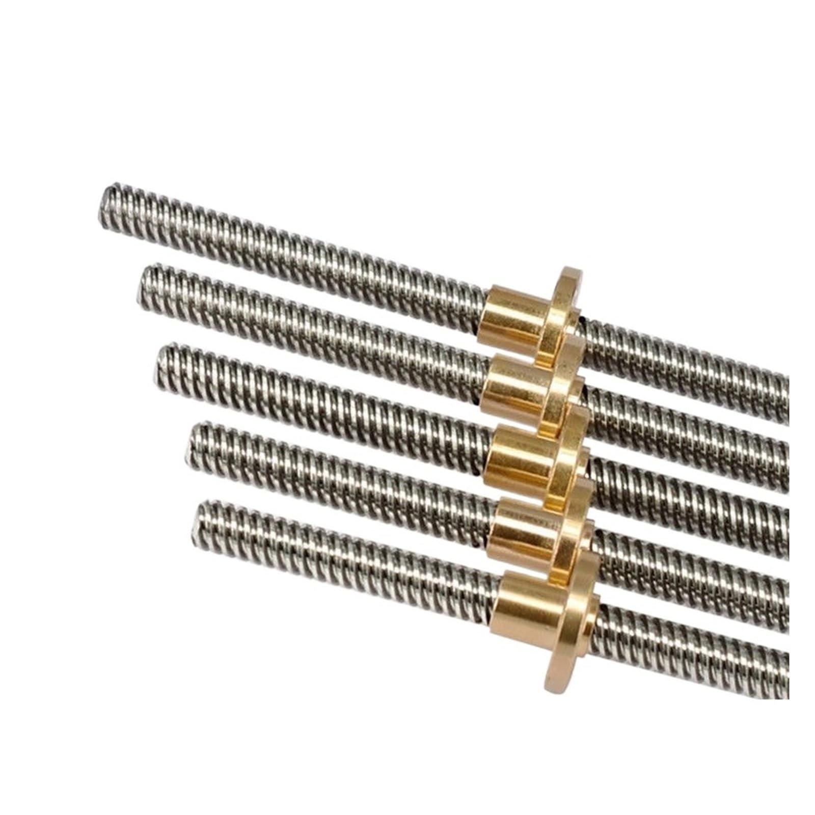 Metal Ball Screw nut T8 Lead Screw Trapezoidal Rod Lead 10mm Length 350m-600mm with Copper Nuts(450mm)