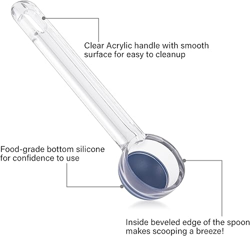 Vista 92 de Cuchara para galletas de 3.5 cucharadas, cuchara de helado con gatillo de pulgar, masa de galletas, cuchara de melón de 2.165 in, agarre cómodo