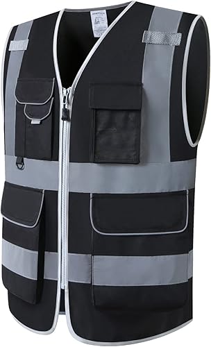 Miniatura 2 de Modifique el chaleco de seguridad reflectante de alta visibilidad, modifique el logotipo para requisitos particulares con el chaleco de seguridad de