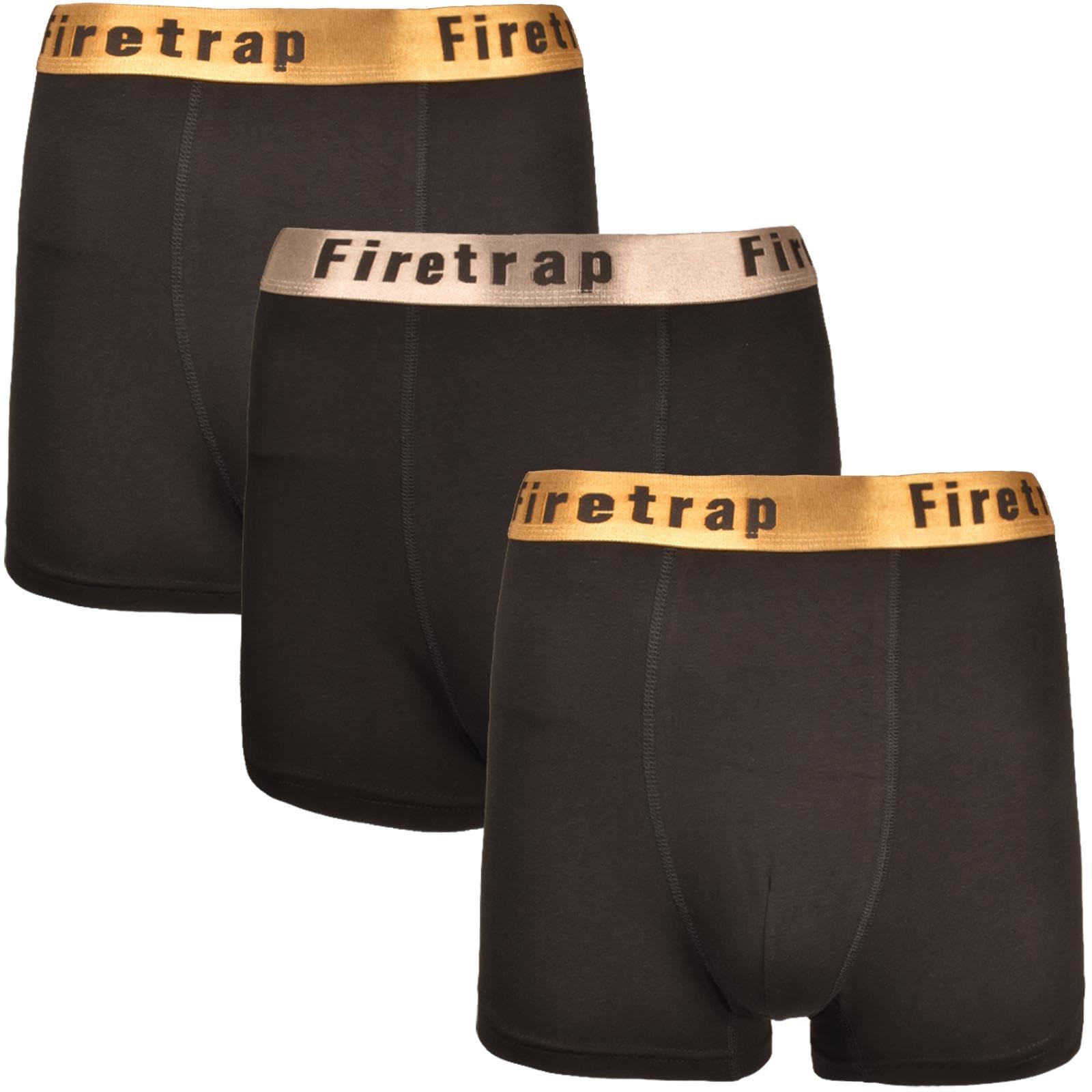Firetrap Men's 3 Pack Cotton Stretch Boxers - L