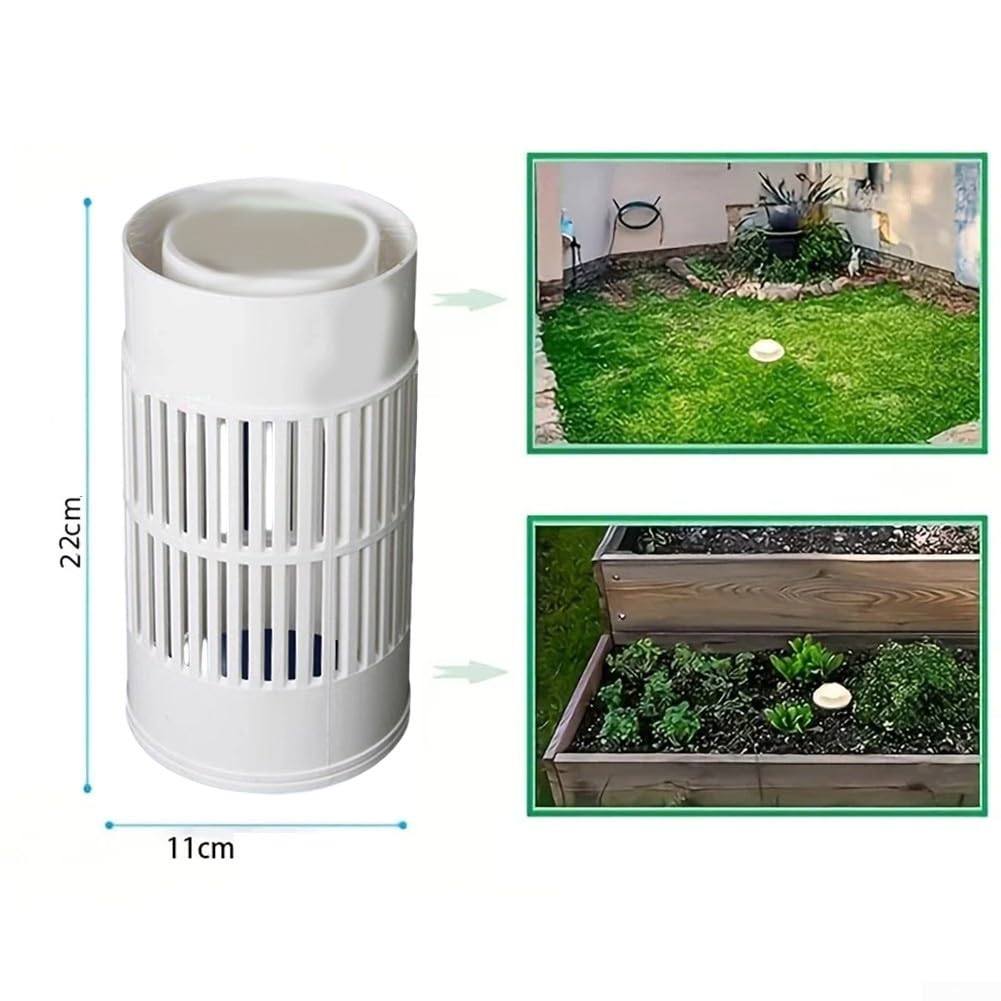 PVC Composting Bin 12x6x6 Inch Space-Saving Garden Composter with Secure Lid for Small Flower Pots Outdoor Kitchen Scraps Waste Recycling Tool