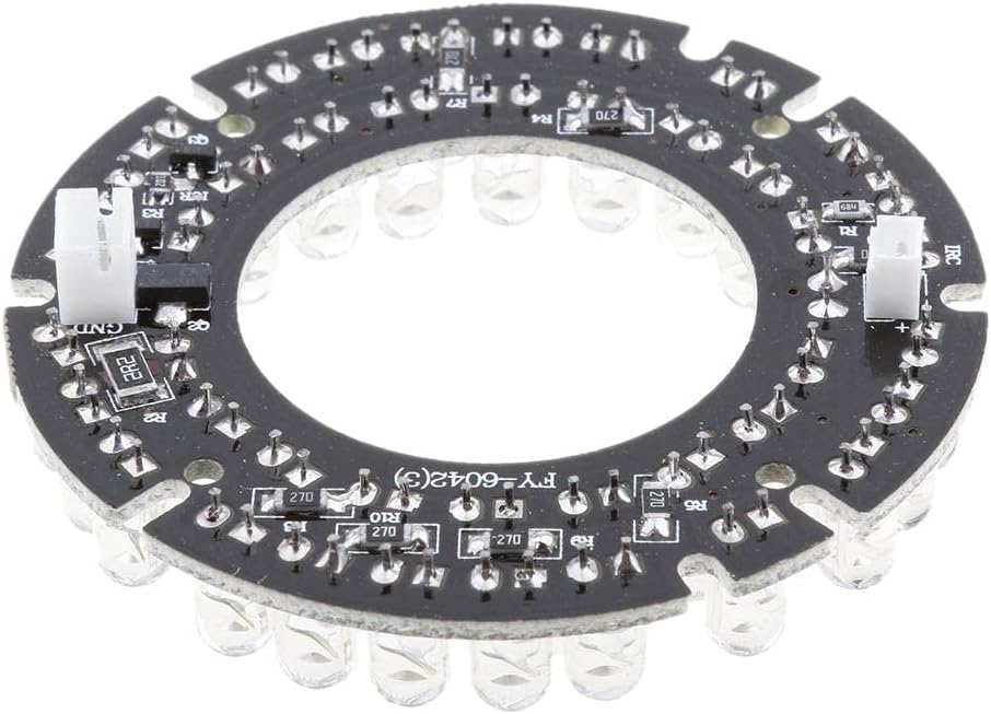 jojomis 42 LEDs 850nm IR Infrared Board Round Plate 90 Degrees for