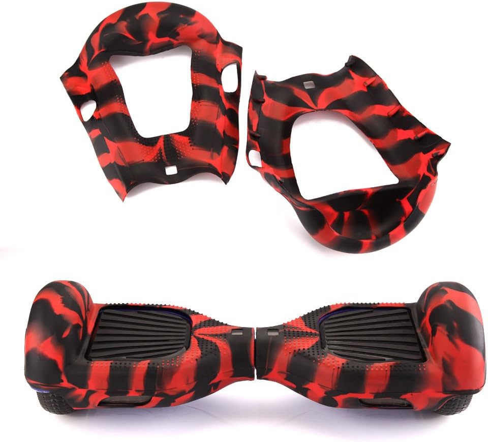 Scooters Equipment Silicone Case Cover For 6.5" 2 Wheels Smart Self Balancing Scooter Hoverboard scooter wheels 6.5" models scooter wheels Black+Red